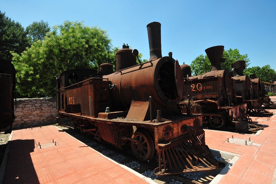 Dampflokomotiven und andere Hauptbahnhof Volos (5)